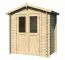 Holz-Gartenhütte 1,8 x 1,18 Meter (inkl. Dach) | Naturbelassen | Satteldach Abbildung