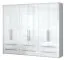 Kleiderschrank Weiß Hochglanz, Abmessung: 224 x 272 x 56 cm (H x B x T) Abbildung
