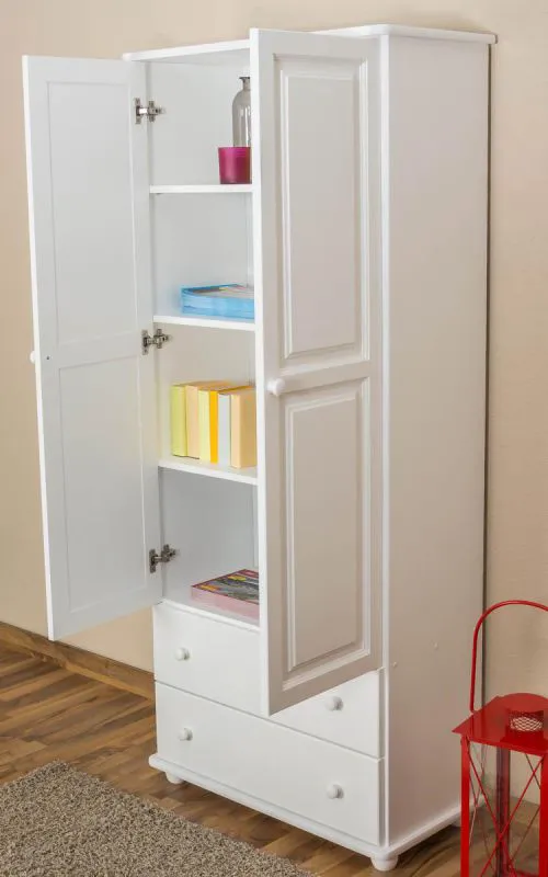 Dielenschrank, Farbe: Weiß 195x84x42 cm Abbildung