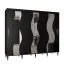 Großer Schiebetürenschrank mit genügend Stauraum Jotunheimen 228, Farbe: Schwarz - Abmessungen: 208 x 250,5 x 62 cm (H x B x T)