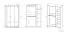 Drehtürenschrank / Kleiderschrank Orivesi 03, Farbe: Weiß - Abmessungen: 201 x 127 x 57 cm (H x B x T), mit 3 Türen und 5 Fächern
