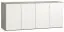 Kommode Bellaco 08, Farbe: Grau / Weiß - Abmessungen: 70 x 160 x 47 cm (H x B x T)