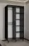 Eleganter Schiebetürenschrank mit fünf Fächern Jotunheimen 278, Farbe: Schwarz - Abmessungen: 208 x 100,5 x 62 cm (H x B x T)