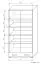 Vitrine Kavieng 07, Farbe: Eiche / Weiß - Abmessungen: 200 x 100 x 40 cm (H x B x T)