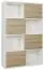 Regal "Merosina" 09, Farbe: Eiche Artisan / Weiß - Abmessungen: 179 x 115 x 37 cm (H x B x T)