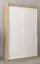 Schiebetürenschrank / Kleiderschrank Bisaurin 2A, Farbe: Eiche Sonoma / Weiß matt - Abmessungen: 200 x 120 x 62 cm ( H x B x T)