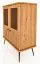 Vitrine Rolleston 21 Kernbuche massiv geölt - Abmessungen: 117 x 97 x 46 cm (H x B x T)