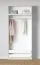 Offener Kleiderschrank | einfaches Design | 2 Innenschubladen | Farbe: Weiß | 1 Fach | 1 Kleiderstange | Maße: 103 x 55 x 234 cm | breit