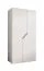 Kleiderschrank / Drehtürenschrank | Farbe: Weiß | 1 Meter breit | 1 Fach | 1 Kleiderstange | Griffe: Gold | Maße: 100 x 52 x 202 cm | Soft-Close-Funktion | ABS