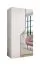 Kleiderschrank | 1 Spiegeltür | Farbe: Weiß | 1 Fach | 1 Kleiderstange | Griffe: Kaschmir | Drehtürenschrank | Maße: 100 x 52 x 202 cm | Soft-Close-Funktion