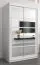 Schiebetürenschrank / Kleiderschrank Aizkorri 02B mit Spiegel, Farbe: Weiß matt - Abmessungen: 200 x 120 x 62 cm (H x B x T)