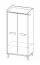 Wohnzimmer - Kleiderschrank, Farbe: Weiß / Eiche / Anthrazit - Abmessungen: 195 x 90 x 55 cm (H x B x T)