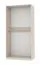 Offener Kleiderschrank | Cabecao 01 | Kaschmir | 2 Kleiderstange | 206 x 100 x 51 cm | schlichtes Design | eckig | kompakt | ausrechend Stauraum
