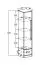 Kinderzimmer - Schrank Walter 04, Farbe: Weiß Hochglanz / Lila - 191 x 40 x 40 cm (H x B x T)