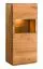 Vitrine Lencois 27, Farbe: Natur, Eiche massiv geölt und gebürstet, Türanschlag rechts – Abmessungen: 136 x 62 x 39 cm (H x B x T)