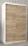 120 cm breiter Kleiderschrank mit 5 Fächern und 2 Türen | Farbe: Sonoma Eiche / Weiß Abbildung