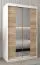 120 cm breiter Kleiderschrank mit 5 Fächern und 2 Türen | Farbe: Sonoma Eiche / Weiß Abbildung