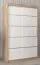 120 cm breiter Kleiderschrank mit 5 Fächern und 2 Türen | Farbe: Sonoma Eiche / Weiß Abbildung