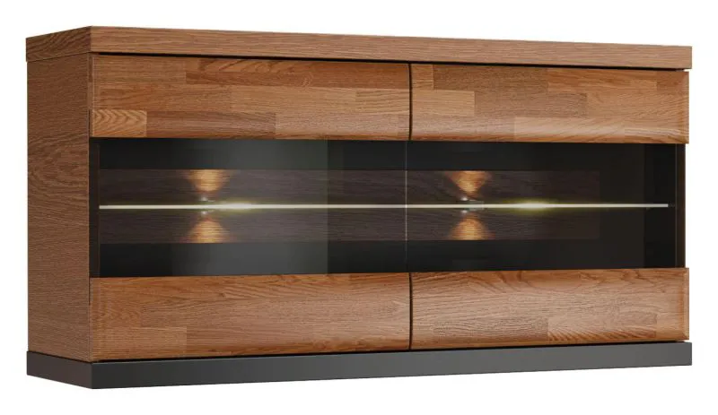 Hängeschrank Walnuss / Schwarz 53x102x34 cm Abbildung