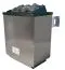 Saunahaus "Anni 3" SET A mit Ofen 9 kW, Farbe: Terragrau - 369 x 369 cm (B x T), Grundfläche: 13,32 m²