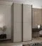 Kleiderschrank / Schiebetürenschrank | 6 Fächer | 2 Kleiderstangen | 245,5 x 130 x 64 cm | 2 Schiebetüren | 6 Einlegeböden | Farbe: Kaschmir | Soft-Close