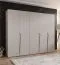 Kleiderschrank | Farbe: Kaschmir | 5-Türig | 3 Fächer | Griffe: Kaschmir | 3 Kleiderstangen| Soft-Close-Funktion | Maße: 250 x 52 x 202 cm | ABS-Kanten