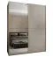 Kleiderschrank / Schiebetürenschrank | 245,5 x 200 x 64 cm | Spiegel | Soft-Close | 2 Kleiderstangen | 2 Schiebetüren | 11 Fächer | Farbe: Kaschmir