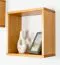 Hängeregal / Wandregal Kiefer massiv Vollholz Erlefarben Junco 291A - 40 x 40 x 20 cm (H x B x T)