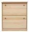 Schuhkipper Kiefer Holz massiv, Farbe: Natur 80x72x30 cm, Schuhschrank Schuhkommode Abbildung
