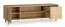 TV-Unterschrank | 1 Drehtür | 2 Schubladen | Farbe: Eiche | 4 Fächer | 183 x 46 x 56 cm | TV-Möbel | Soft-Close Funktion | ergonomische Eichenholzgriffe
