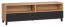 TV-Unterschrank Leoncho 11, Farbe: Eiche / Schwarz - Abmessungen: 56 x 180 x 47 cm (H x B x T)