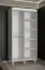 Schlichter Kleiderschrank mit fünf Fächer Jotunheimen 97, Farbe: Weiß - Abmessungen: 208 x 100,5 x 62 cm (H x B x T), mit zwei Kleiderstangen