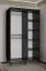 Kleiderschrank mit zwei Kleiderstangen Jotunheimen 232, Farbe: Schwarz - Abmessungen: 208 x 120,5 x 62 cm (H x B x T)