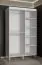 Schiebetürenschrank mit zwei Kleiderstangen Jotunheimen 243, Farbe: Weiß - Abmessungen: 208 x 120,5 x 62 cm (H x B x T)