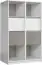 Regal Alwiru 09, Farbe: Kiefer Weiß / Grau - 128 x 97 x 44 cm (H x B x T)