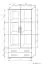 Vitrine Cikupa 24, Farbe: Nuss / Ulme - Abmessungen: 190 x 90 x 40 cm (H x B x T)