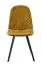 Stuhl Maridi 245, Hellbraun, 89 x 45 x 55 cm, stilvolle Parallelnähte an der Rückenlehne, hochwertiger Stoffbezug, stabile pulverbeschichtete Metallbeine