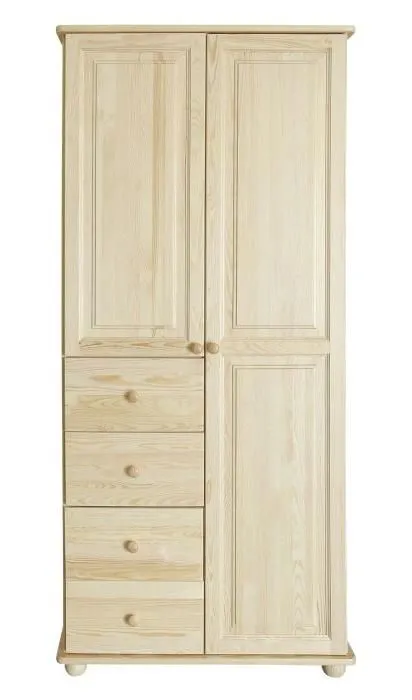 Kleiderschrank, Breite: 92 cm, Farbe: Natur Abbildung