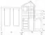Spielturm S19A inkl. Wellenrutsche, Doppelschaukel-Anbau, Balkon, Sandkasten und Holzleiter - Abmessungen: 378 x 369 cm (B x T)