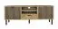 TV-Schrank / TV-Möbel modern Luanco 02, Farbe: Eiche Gold Craft, zwei Türen, geriffelte Front, eine Schublade, vier Fächer, ABS-Kantenschutz
