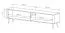 Wohnzimmer - Set D Sloughia | 3-teilig | Weiß | Griffe & Beine: Metall | Schminktisch | TV-Unterschrank | Kommode | Lamellen Front | modernes Design