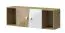Hängeschrank Sirte 13, Farbe: Eiche / Weiß Hochglanz - Abmessungen: 41 x 120 x 32 cm (H x B x T)