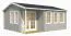 Gartenhaus G289 Lichtgrau inkl. Fußboden - 44 mm Blockbohlenhaus, Grundfläche: 26,88 m², Satteldach