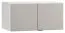 Aufsatz für zweitürigen Kleiderschrank Pantanoso 13, Farbe: Weiß / Grau - Abmessungen: 45 x 93 x 57 cm (H x B x T)