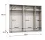 Kleiderschrank | Farbe: Kaschmir | 5-Türig | 3 Fächer | Griffe: Kaschmir | 3 Kleiderstangen| Soft-Close-Funktion | Maße: 250 x 52 x 202 cm | ABS-Kanten
