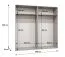 Drehtürenschrank | 2 Spiegeltüren | Farbe: Schwarz | 2 Fächer | Soft-Close | 2 Kleiderstangen | Griffe: Schwarz | Maße: 200 x 52 x 202 cm | Kleiderschrank | ABS-Kanten