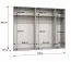 Kleiderschrank / Drehtürenschrank Korab 91, Farbe: Weiß, zwei Spiegeltüren, drei Kleiderstangen, 2,5 Meter breit, Griffe: Schwarz, drei Fächer, Soft-Close-Funktion