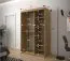 Außergewöhnlicher Kleiderschrank Mulhacen 44, Farbe: Eiche Artisan / Weiß matt / Schwarz matt - Abmessungen: 200 x 120 x 62 cm (H x B x T), mit fünf Fächern