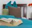 Einzelbett "Easy Premium Line" K8, Buche Vollholz massiv dunkelbraun lackiert - Maße: 90 x 200 cm