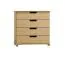 Kommode Kiefer massiv Vollholz natur 003 - Abmessung 100 x 100 x 42 cm (H x B x T)